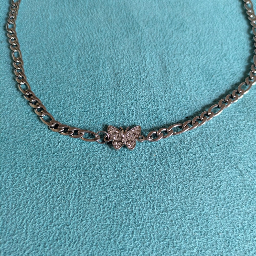 Elegant Silver Butterfly Necklace